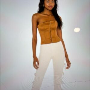 Guizio Satin Corset top choc / brown